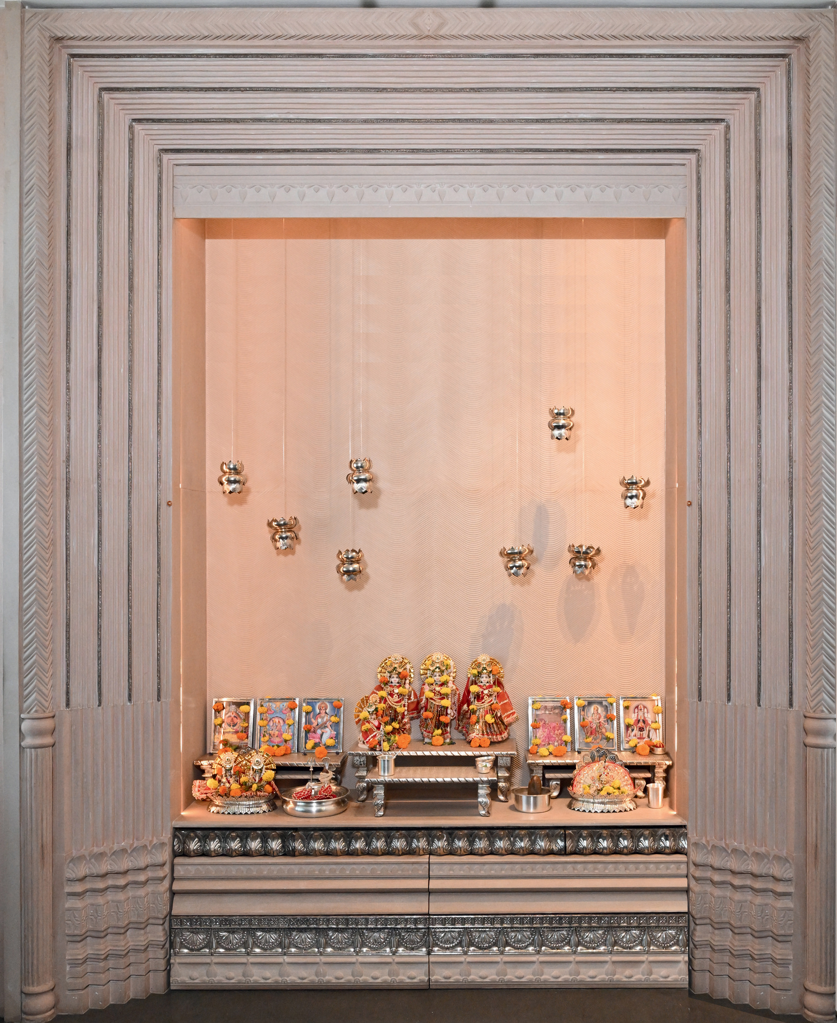 Pink Dholpur Sandstone Mandir